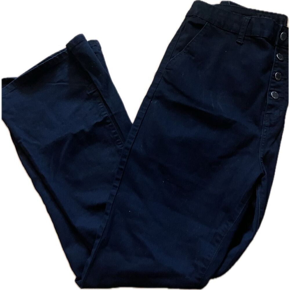 VIP High Waisted Women’s Pants Button Up Wide Leg Size 32